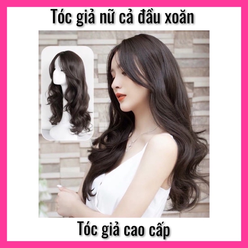 tóc giả cả đầu nữ xoăn đuôi ❇️FREESHIP ❇️tóc cả đầu xoăn đuôi dài mã 2001❇️