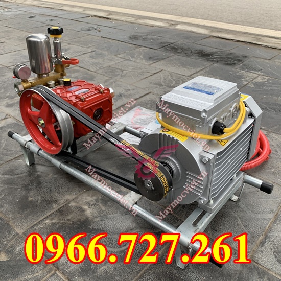 Máy rửa xe dây đai tặng kèm dây xịt rửa áp lực cao giá rẻ moto 1.5kw Toàn Phát