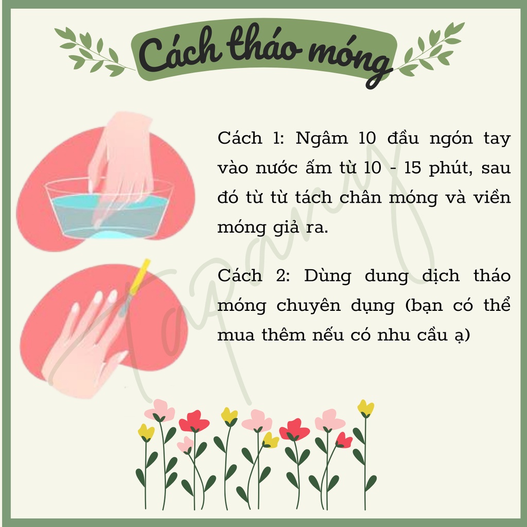 BỘ 10 MÓNG TAY GIẢ THIẾT KẾ THEO YÊU CẦU ĐÍNH NƠ PHONG CÁCH DỄ THƯƠNG