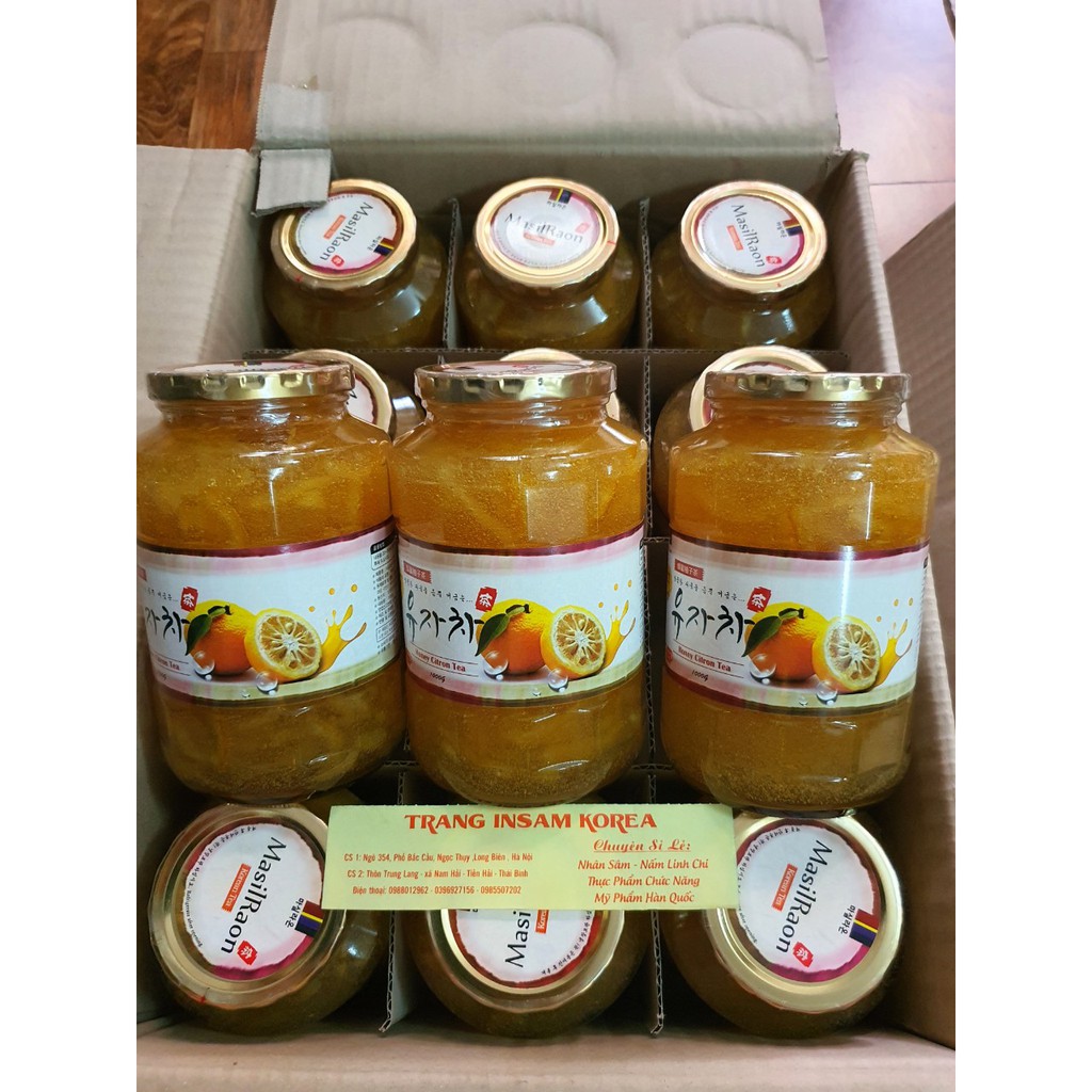 Mật Ong Chanh Vàng MasilRaon Hàn Quốc Hũ 1kg