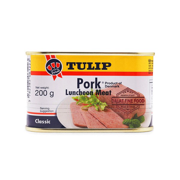 Thịt heo hộp Tulip Pork Luncheon Meat các loại
