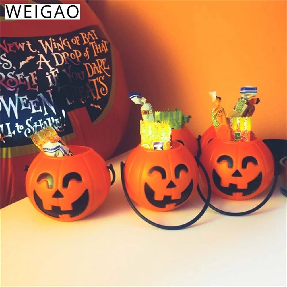 Daphne Hộp Đựng Kẹo Bằng Nhựa Hình Bí Ngô Dùng Trang Trí Halloween