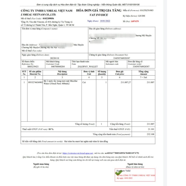 Nước Tẩy Trang Loreal - L'Oreal 3 In 1 Micellar 400ml