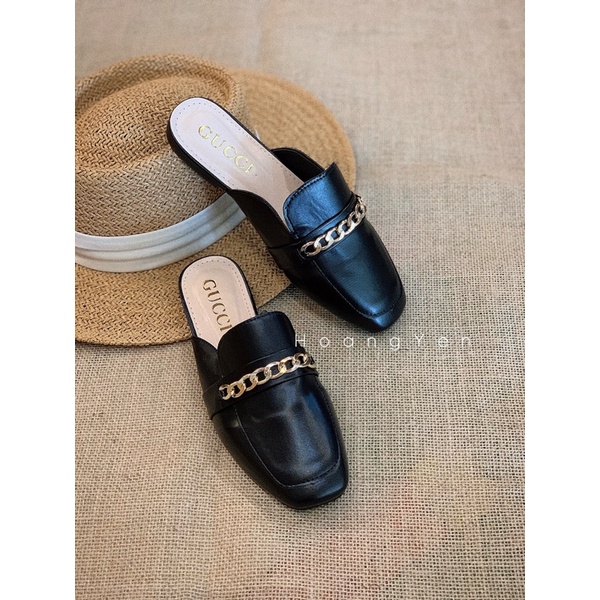 [Ảnh Thật] Sục da đế thấp mũi vuông