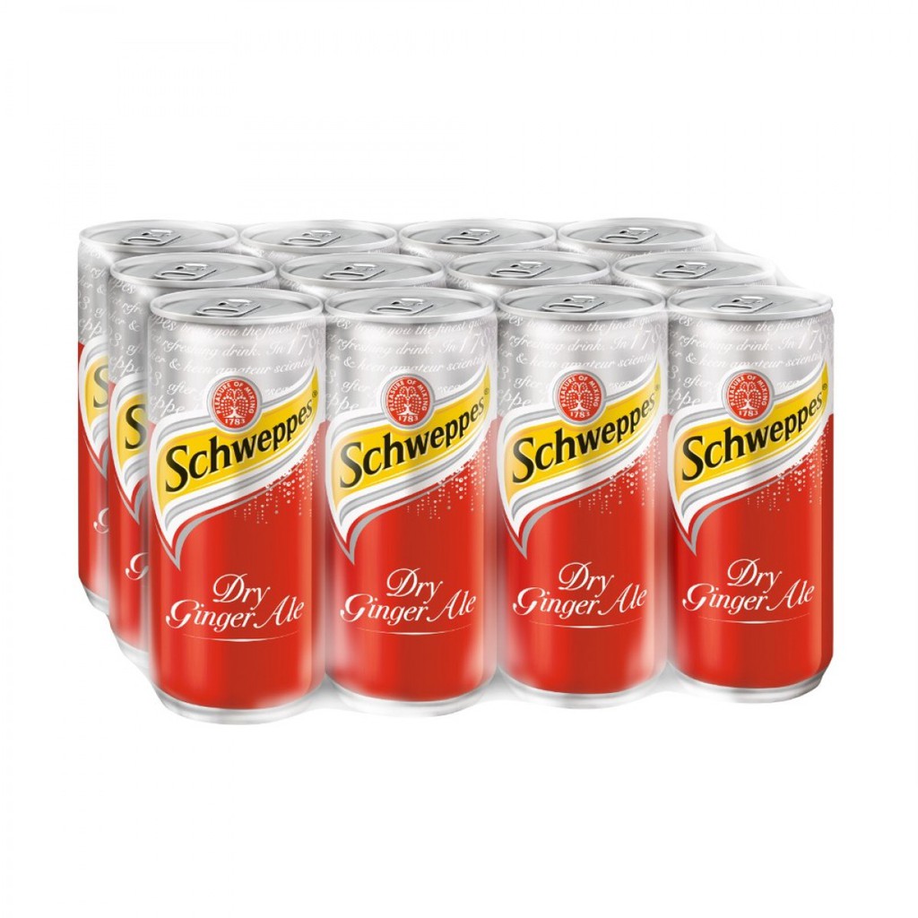 THÙNG 12 CHAI NƯỚC SCHWEPPES GINGER ALE 320ml