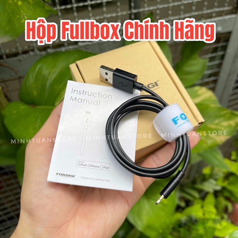Cáp sạc nhanh FORDIGI chuẩn MFI xịn Fullbox