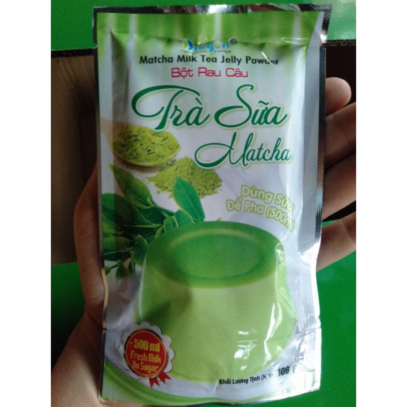 Bột rau câu trà sữa matcha DRAGON