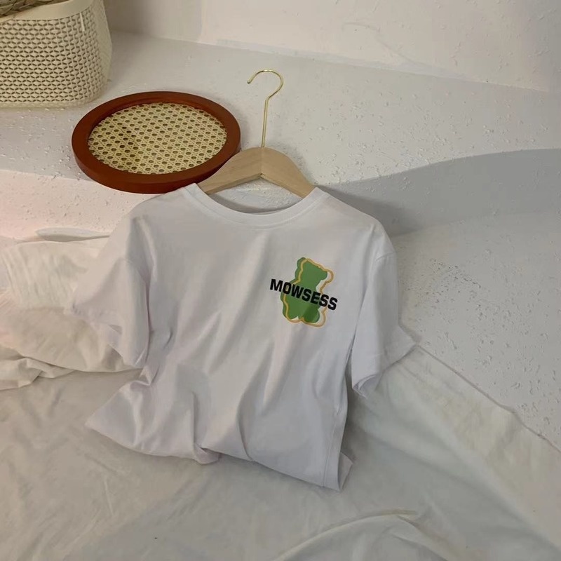 Áo thun tay ngắn chất liệu cotton thiết kế mới thời trang mùa hè dành cho bé