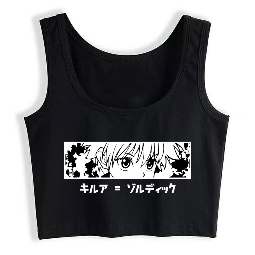 Áo Thun Nữ Không Tay Cổ Tròn In Hình Nhân Vật Anime Killua Zuldyck