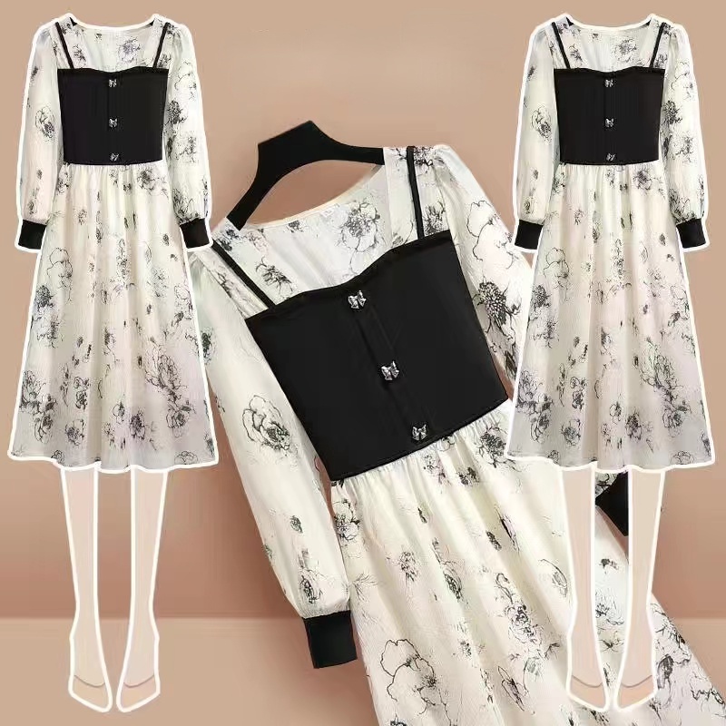 Đầm Lưng Cao Giả Hai Lớp Mẫu Mới 2022