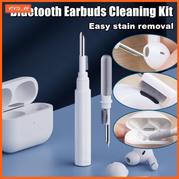 【COD】 Bluetooth nút tai làm sạch bút cho AirPods 1 2 3 Pro Xách Tay Tai nghe Bluetooth Earplug làm sạch bàn chải với đôi đầu bàn Chải