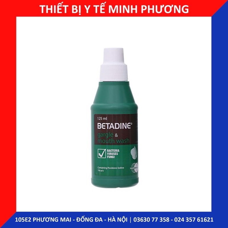 Nước súc miệng Betadine chai 125ml