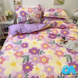 Bộ chăn ga gối cotton poly - Mẫu Hoa tím.