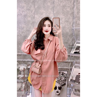 Áo sơ mi nhung nẹp viền túi nắp tay phồng hàng chuẩn mẫu siêu hot 0903