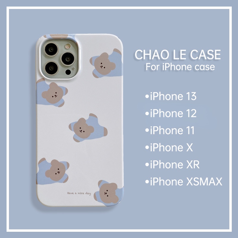 Ốp lưng iphone chống sốc cho iphone 14 pro 13 pro max cứng iphone 12 pro 11 xs max xr x / xs Ốp lưng điện thoại in hình gấu hoạt hình dễ thương