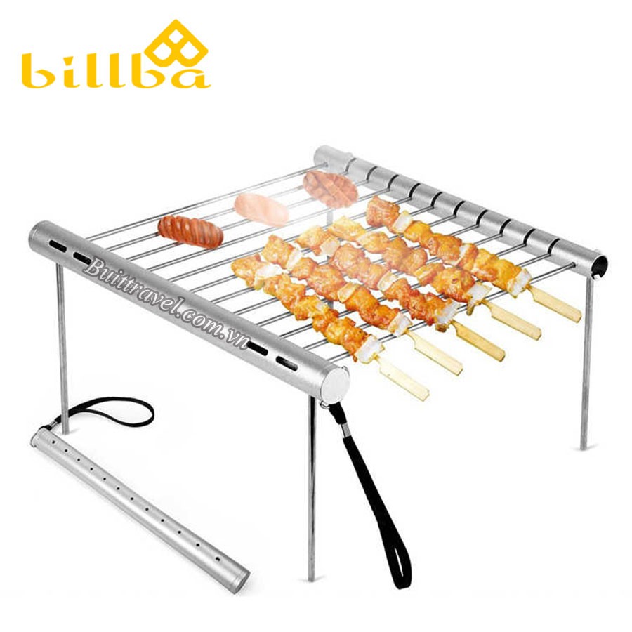 Bếp nướng BBQ- Bếp ống inox xếp gọn BB2413- Bụi Travel