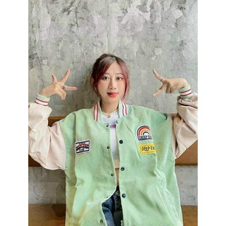 ÁO KHOÁC BOMBER KAKI NHUNG NAM NỮ - ÁO JACKET BOMBER KAKI NHUNG UNISEX