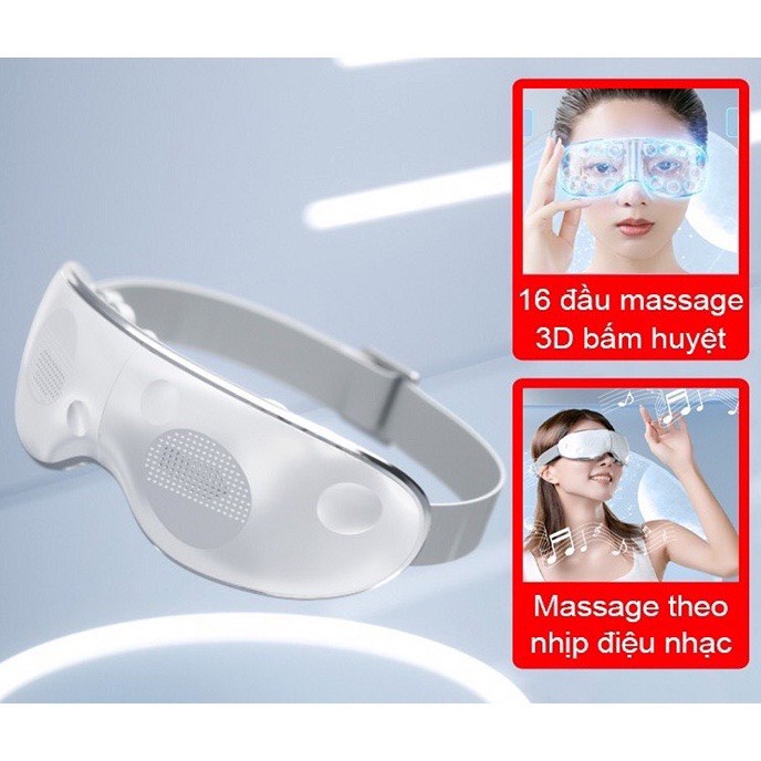 Máy massage mắt Xiaomi Jeeback E9, 4 chế độ, có nhạc thư giãn, kết nối bluetooth-Hàng Chính Hãng
