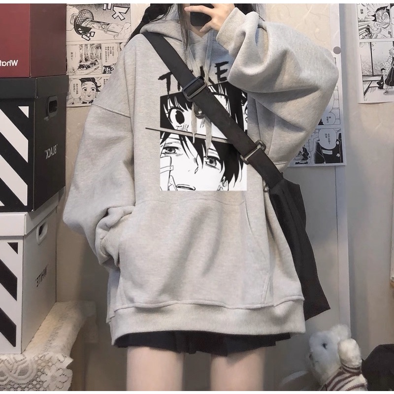 Áo Hoodie Nỉ Bông Tay Dài Unisex TIKKEO Hoạ Tiết(ODER 2 NGÀY)