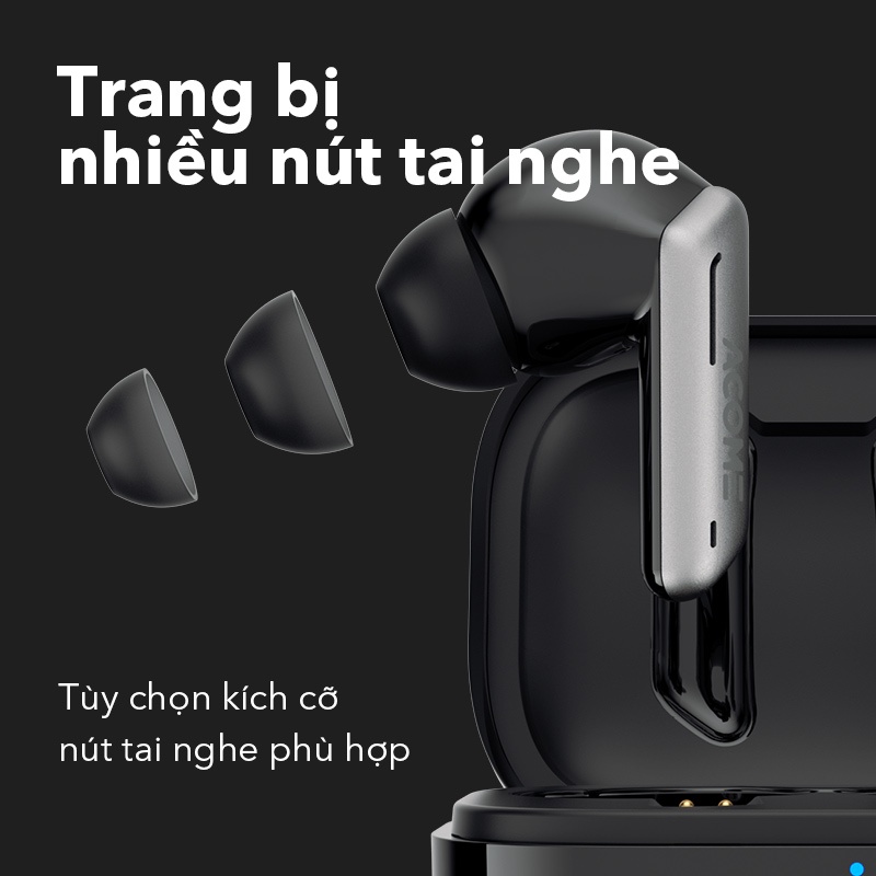 Tai Nghe Bluetooth ACOME Airdots T6 TWS Công Nghệ Bluetooth 5.3 Nút Cảm Ứng Điều Khiển Linh Hoạt