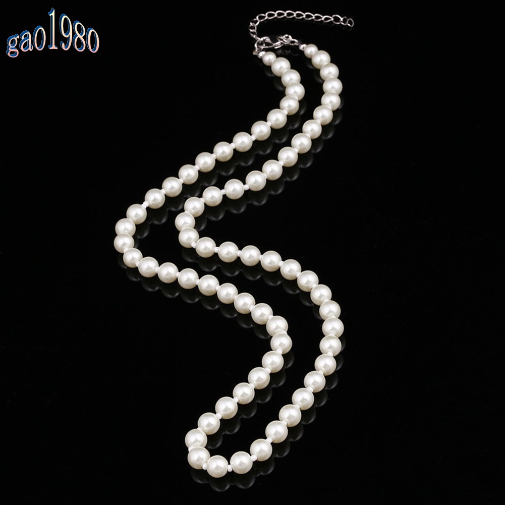 Vòng cổ Dáng Dài Đính Ngọc Trai Nhân Tạo Thanh Lịch Cho Nữ