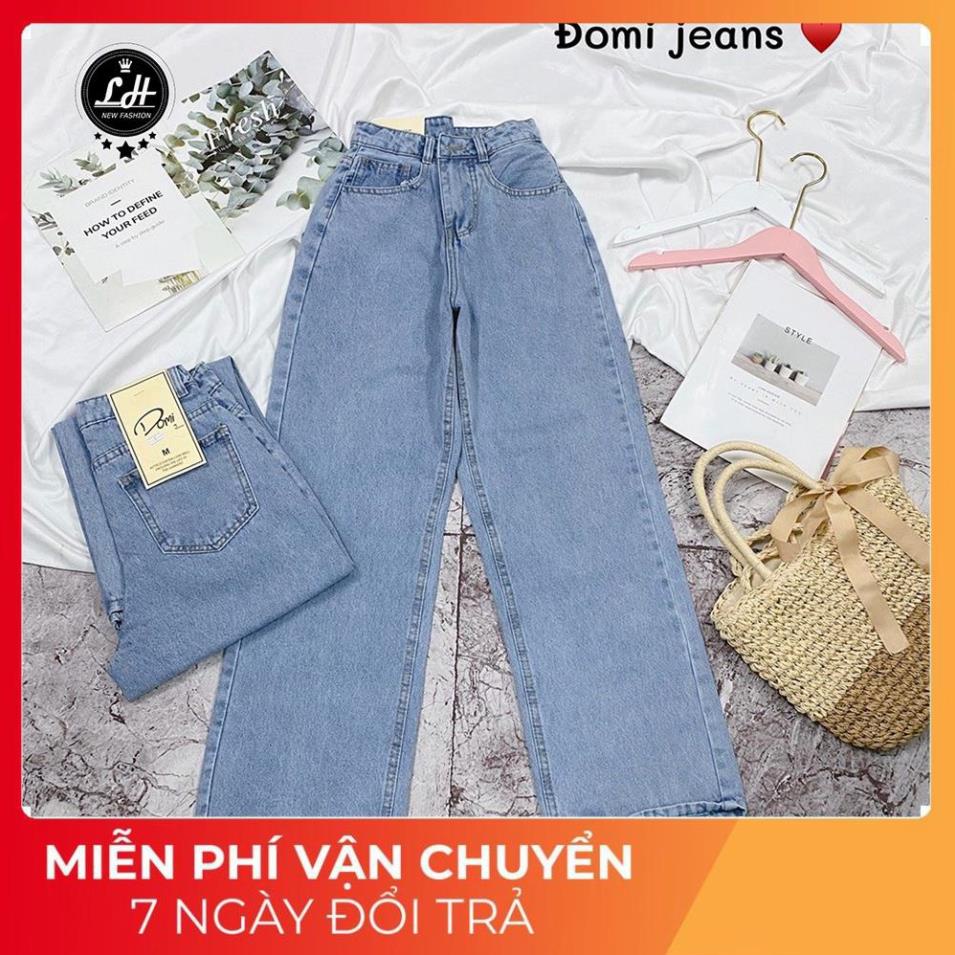 df FS50K_Quần Jeans Nữ Ống Rộng Cao Cấp OHS3100 Lê Huy Fashion 4 Màu Trắng, Xanh Đậm, Xanh Nhạt, Xám Đen