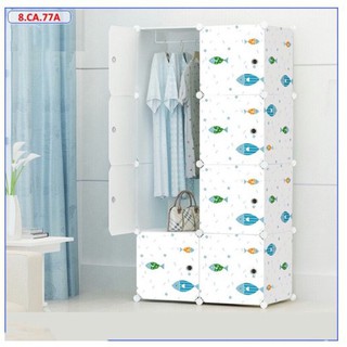 Tủ Quần Áo 8 Ngăn Cá Xanh Hình Thật Cực Bền❤️Giá Rẻ🔷Sản Phẩm Hot Năm 2020❤️.