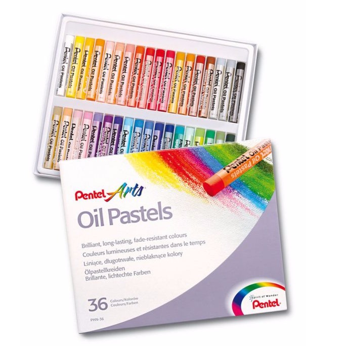 SÁP DẦU PENTEL, OIL PASTEL PENTEL 36 MÀU-Dụng cụ vẽ Tâm Tâm