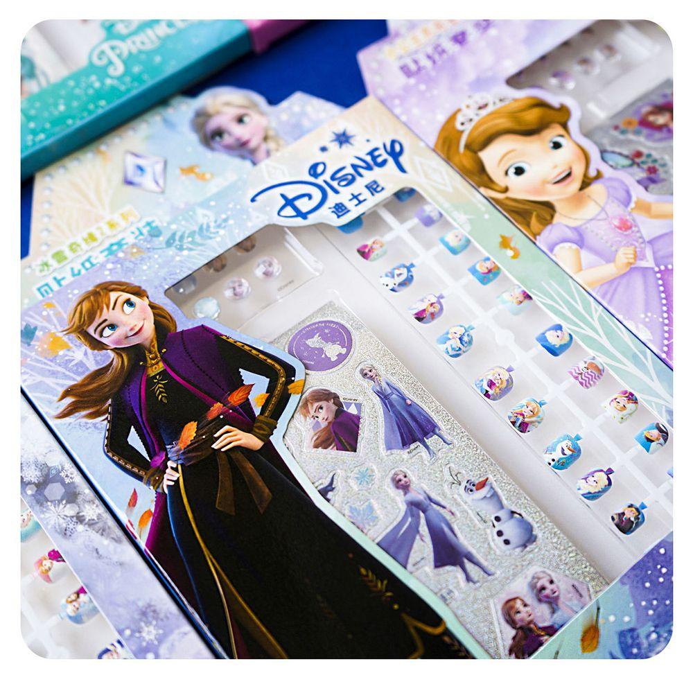 Bộ Móng Tay Giả Có Thể Tháo Rời Hình Công Chúa Frozen DIY Charms