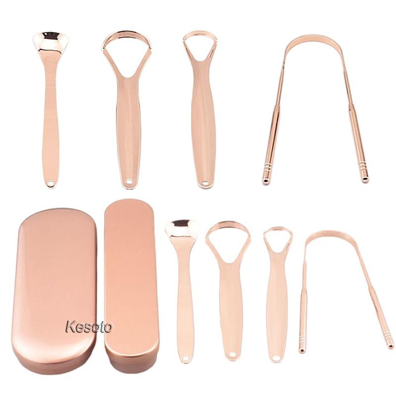 Dụng Cụ Cạo Lưỡi Bằng Kim Loại Tráng Khí Tươi Mới Cho Trẻ Em Và Người Lớn