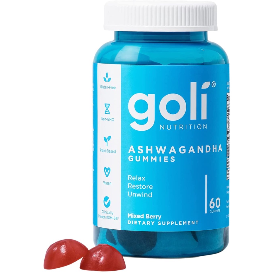 (Date 11/2022) Goli Ashwagandha 60 viên - Keo dẻo nhân Sâm Ấn Độ giảm stress, cải thiện tinh thần và ngủ ngon