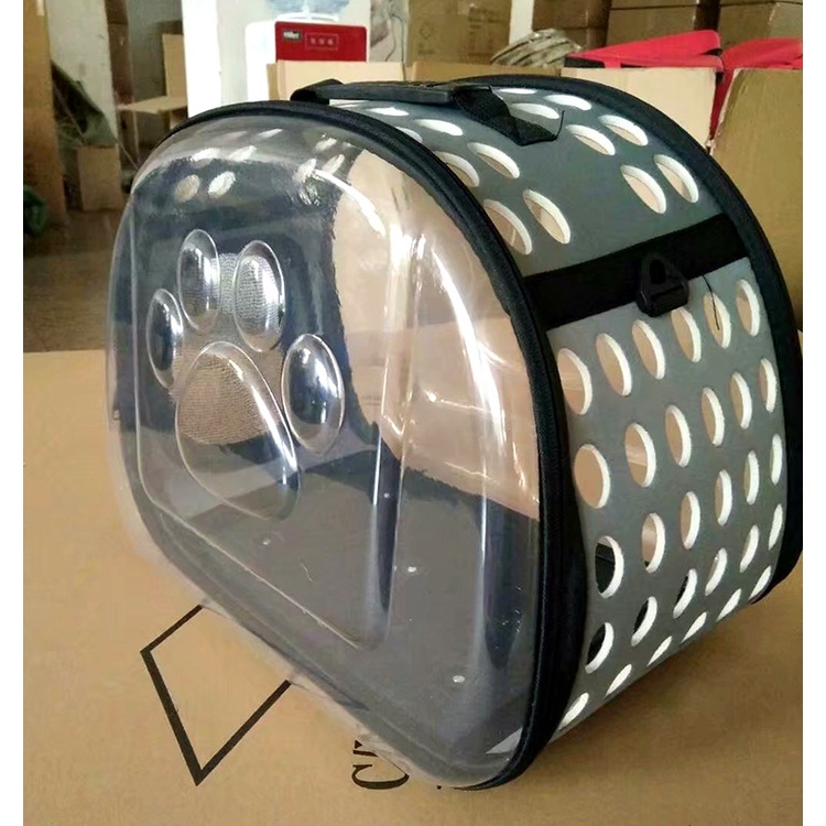 Túi Vận Chuyển Chó Mèo Size Lớn Trong Suốt,Túi Đựng Thú Cưng Đi Chơi gấp gọn chất liệu xốp EVA an toàn CANDYPETS BL03