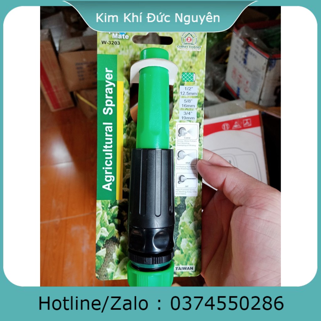 Vòi xịt tưới cây tự động tăng áp AQUA MATE W-3203 xuất xứ Đài Loan KIM KHÍ ĐỨC NGUYÊN