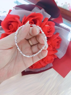 Lắc Bi Hạt Dài Cho Bé Yêu Bạc Đẹp