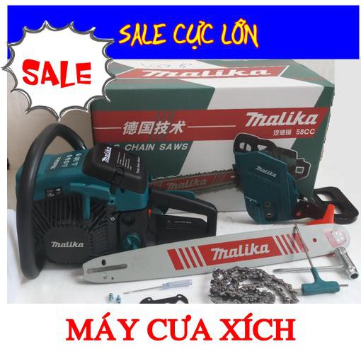 Máy Cưa Xích Chạy Xăng Malika- Máy cưa xích cao cấp, giá sập sàn