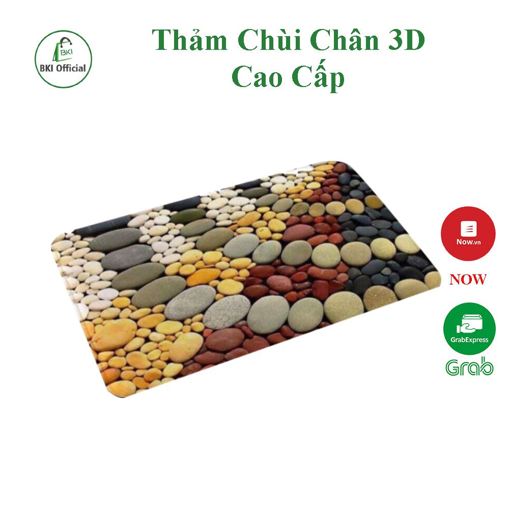 [KÈM DEAL 0Đ] Thảm Chùi Chân 3D Cao Cấp Thấm Nước Chống Trượt KT 40x60cm - THAM3D