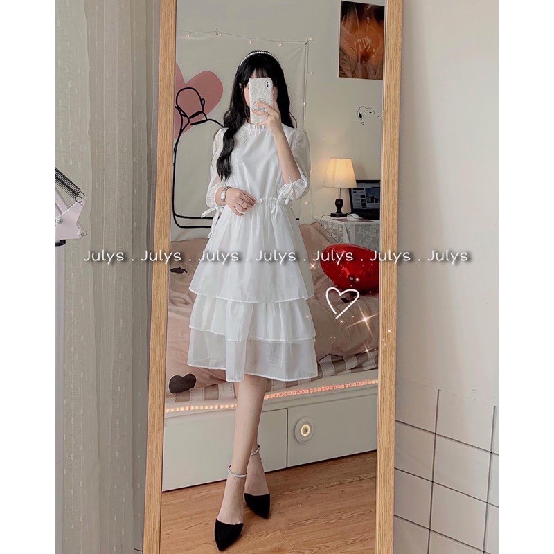 [Mã SKAMA06 giảm 8% tối đa 50K đơn 250K] Váy trắng 3 tầng nhẹ nhàng xinh xắn | BigBuy360 - bigbuy360.vn