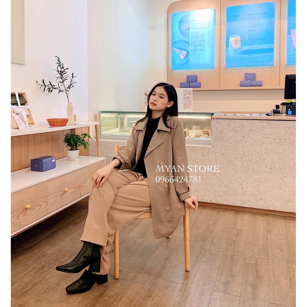 Trend coat dáng ngắn kèm đai (2m-808) A102005 | BigBuy360 - bigbuy360.vn