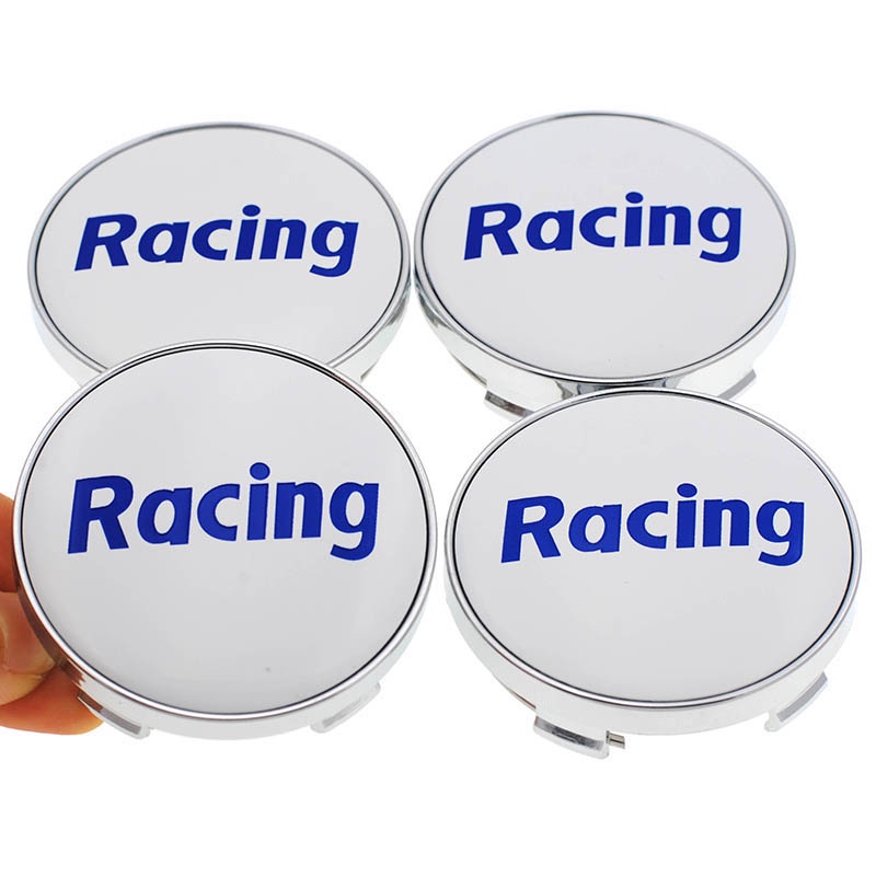 CarDIY 4 chiếc 60mm Enkei Rpo1 Sportrim Rim Hub Cap Enkei Rpo1 16 17 inch Racing Wheel Center Cap