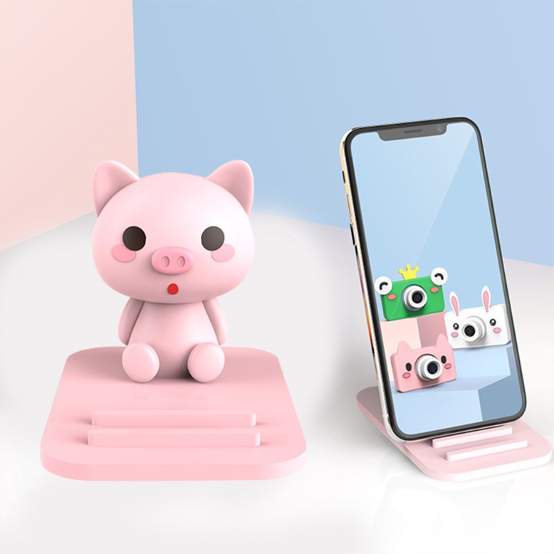 Giá Đỡ Điện Thoại Đa Năng Hình Chú Heo Hồng / Ếch Màu Xanh Lá | BigBuy360 - bigbuy360.vn