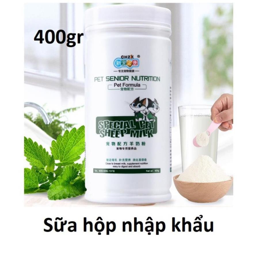 Sữa cho chó mèo nhập khẩu Hộp 400gr Sữa bột dành cho thú cưng sơ sinh và mới ốm dậy (BioMilk)