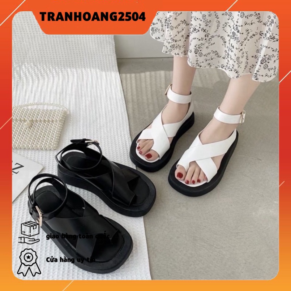 [Mã FAMARAL1 giảm 10K đơn 50K] [ CÓ SẴN ] Sandal ulzzang quai chéo xỏ ngón hot 2021