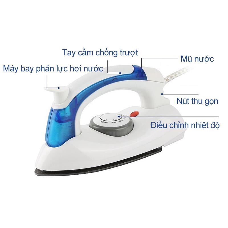 Bàn ủi hơi nước du lịch mini Travel Iron HT-258B Chính Hãng