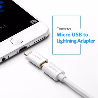 Đầu chuyển đổi cáp sạc lightning UGREEN Micro USB sang 8 Pin