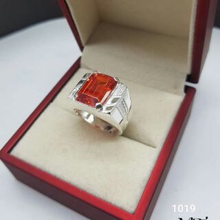 Nhẫn bạc ta cho Nam mặt đá vuông