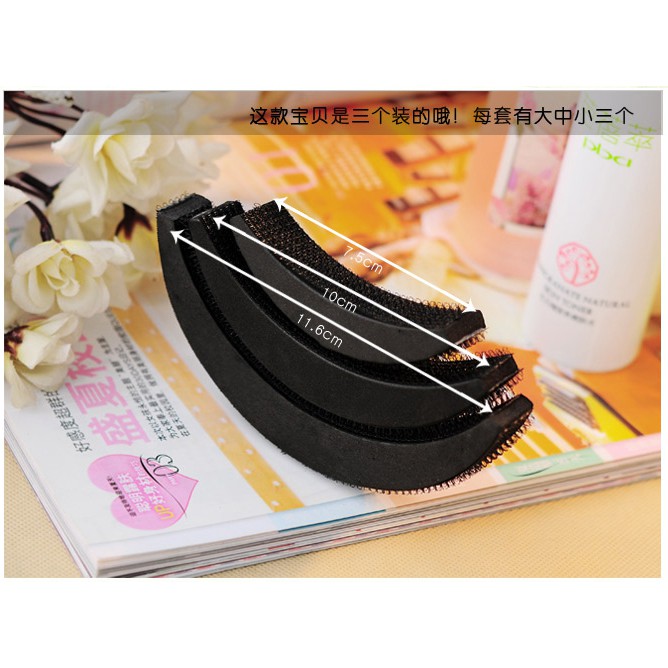 Sét 3 Kẹp Phồng Mái , Đệm Phồng Tóc Giá Rẻ