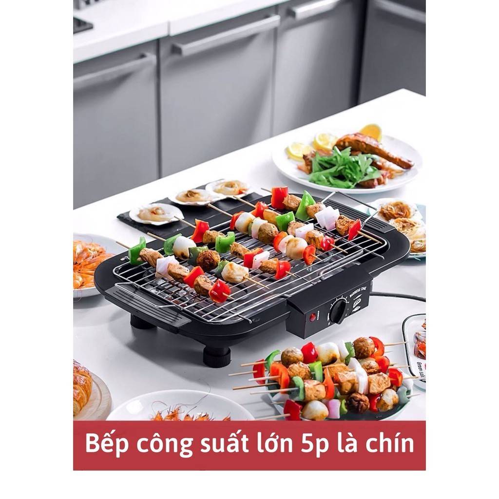 Bếp Nướng Điện Không Khói BBQ2000W BY 1909- Hàng loại 1 CÓ KHAY NƯỚNG, CHÍNH HÃNG CÁT Á