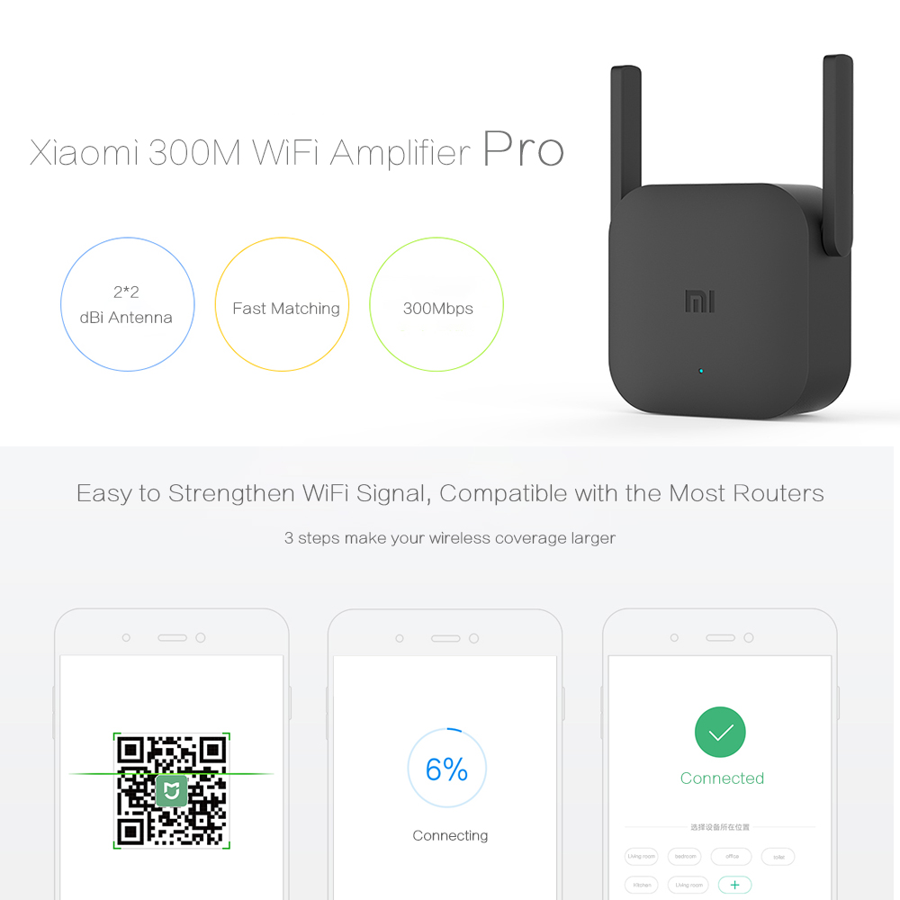 Thiết Bị Khuếch Đại Sóng Wifi Xiaomi Pro 300mbps