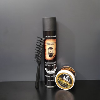 COMBO GÔM XỊT TÓC THE PRO LOCK 420 ML + Sáp Vuốt Tóc Nam