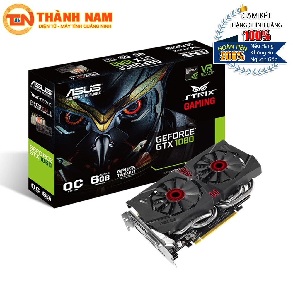 [FREESHIP 99K]_VGA ASUS GeForce GTX 1060 6GB GDDR5 ROG Strix OC (STRIX-GTX1060-DC2O6G)